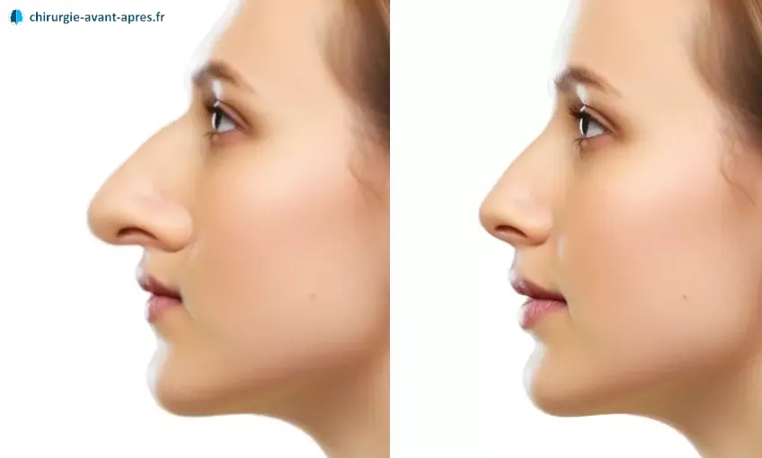 rhinoplastie gros nez bourbonien photo avant apres