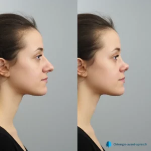 rhinoplastie nez en trompette retroussé